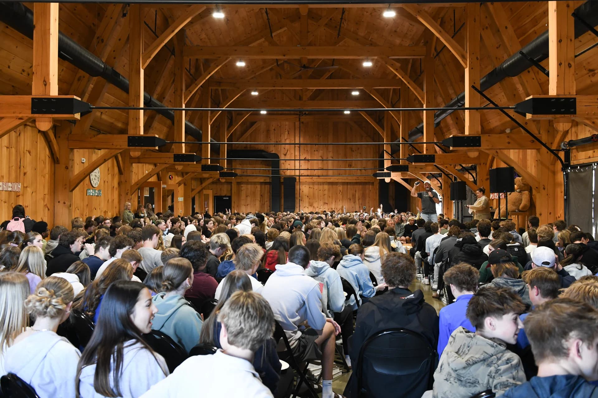 A recent packed Breakfast Club morning in the barn